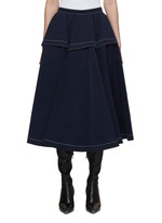 スカート BOTTEGA VENETA Dark blue cashmere blend skirt BOTTEGA VENETA | Contrast Stitch Skirt | Women | Lane Crawford
