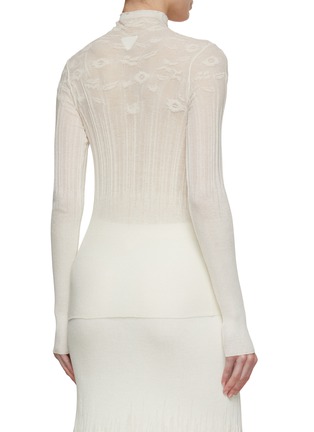 Back View - Click To Enlarge - BOTTEGA VENETA - Lace Knitted Top