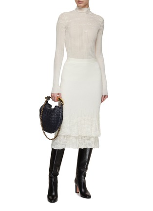 Figure View - Click To Enlarge - BOTTEGA VENETA - Lace Knitted Top