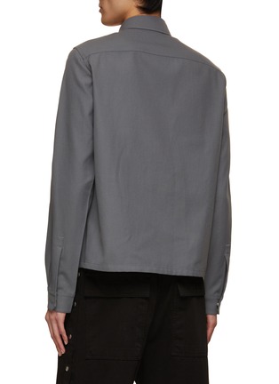 Back View - Click To Enlarge - RICK OWENS  - Cropped Shirt Jacket