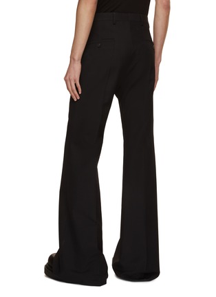 Back View - Click To Enlarge - RICK OWENS  - Flared Leg Wool Twill Pants