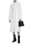 Figure View - Click To Enlarge - CALCATERRA - X Fold Front Shirt Dress