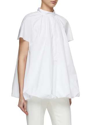 Detail View - Click To Enlarge - CALCATERRA - Belted Balloon Poplin Top