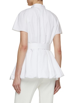 Back View - Click To Enlarge - CALCATERRA - Belted Balloon Poplin Top