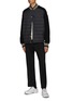 Figure View - Click To Enlarge - MONCLER - Striped Collar And Hem Puffer Insert Jacket