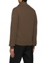 Back View - Click To Enlarge - MONCLER - Suede Panel Ribbed Knit Jacket