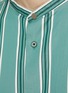  - TOMORROWLAND - Mandarin Collar Striped Cotton Shirt