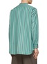 Back View - Click To Enlarge - TOMORROWLAND - Mandarin Collar Striped Cotton Shirt