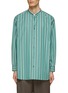 Main View - Click To Enlarge - TOMORROWLAND - Mandarin Collar Striped Cotton Shirt