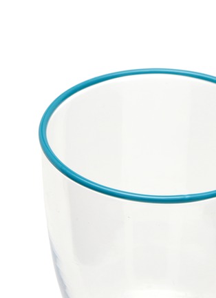 Detail View - Click To Enlarge - SUMMERILL & BISHOP - Bumba Glass Tumbler — Clear/Sky Blue