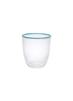Main View - Click To Enlarge - SUMMERILL & BISHOP - Bumba Glass Tumbler — Clear/Sky Blue
