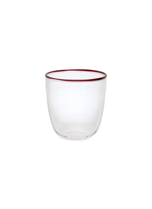 Main View - Click To Enlarge - SUMMERILL & BISHOP - Bumba Glass Tumbler — Clear/Claret Red