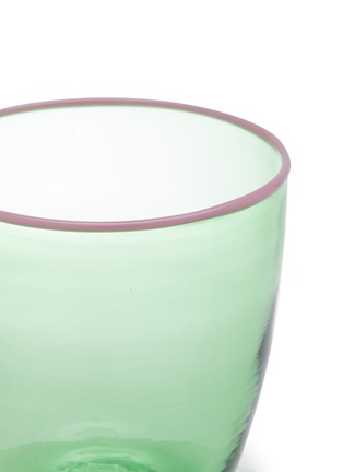 Detail View - Click To Enlarge - SUMMERILL & BISHOP - Bumba Glass Tumbler — Emerald Green/Pink