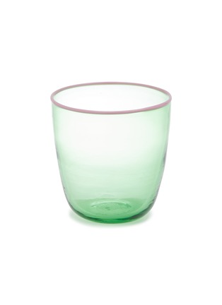 Main View - Click To Enlarge - SUMMERILL & BISHOP - Bumba Glass Tumbler — Emerald Green/Pink