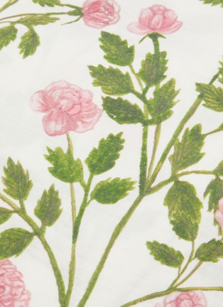 Detail View - Click To Enlarge - SUMMERILL & BISHOP - Le Jardin des Roses Linen Tablecloth — Pink/Green