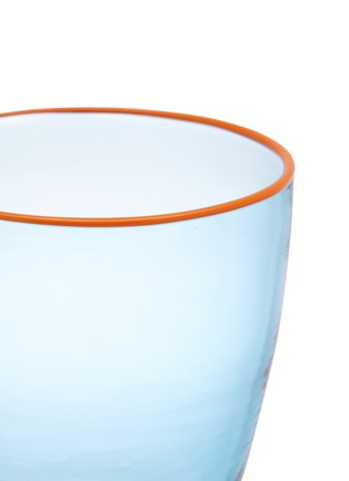 Detail View - Click To Enlarge - SUMMERILL & BISHOP - Bumba Glass Tumbler — Turquoise/Orange