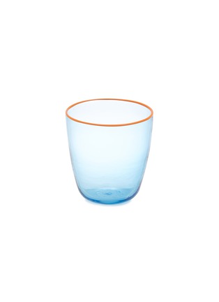 Main View - Click To Enlarge - SUMMERILL & BISHOP - Bumba Glass Tumbler — Turquoise/Orange
