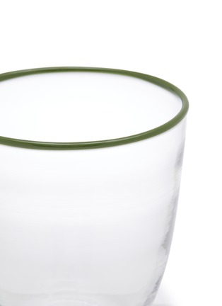 Detail View - Click To Enlarge - SUMMERILL & BISHOP - Bumba Glass Tumbler — Clear/Apple Green