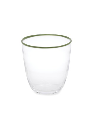 Main View - Click To Enlarge - SUMMERILL & BISHOP - Bumba Glass Tumbler — Clear/Apple Green
