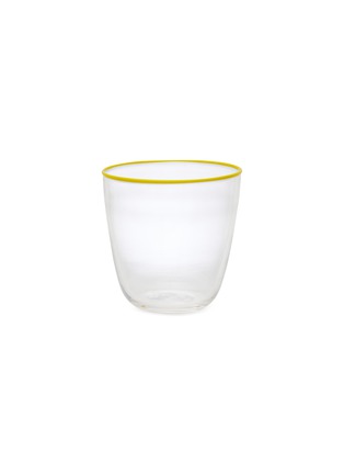 Main View - Click To Enlarge - SUMMERILL & BISHOP - Bumba Glass Tumbler — Clear/Lemon Yellow