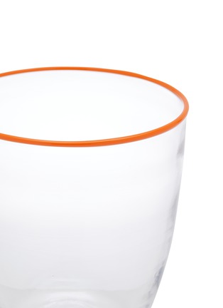 Detail View - Click To Enlarge - SUMMERILL & BISHOP - Bumba Glass Tumbler — Clear/Orange
