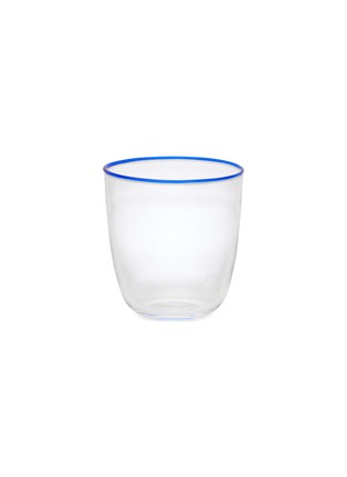 Main View - Click To Enlarge - SUMMERILL & BISHOP - Bumba Glass Tumbler — Clear/Royal Blue