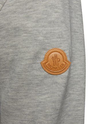  - MONCLER - Leather Logo Patch Zip Hoodie