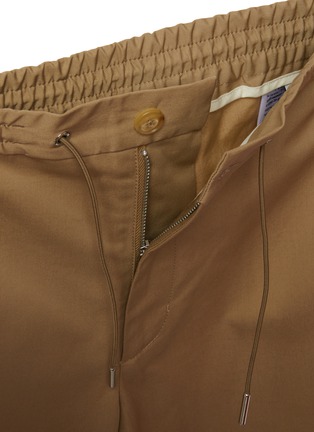 Detail View - Click To Enlarge - MONCLER - Logo Patch Drawstring Cotton Pants