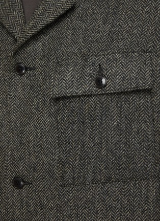  - TOMORROWLAND - Notch Lapel Herringbone Tweed Coat