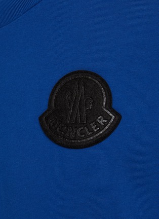  - MONCLER - Logo Patch Crewneck Cotton T-Shirt