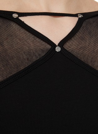  - DION LEE - Studded Keyhole Long Sleeved Top