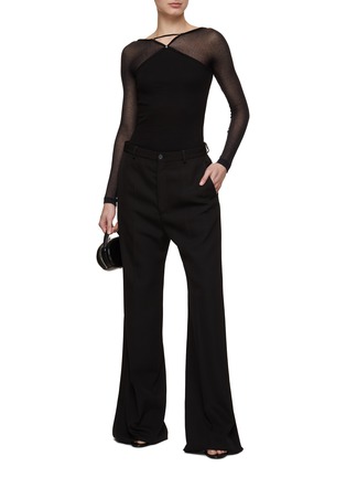 Figure View - Click To Enlarge - DION LEE - Studded Keyhole Long Sleeved Top