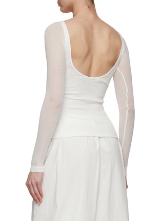 Back View - Click To Enlarge - DION LEE - Studded Keyhole Long Sleeved Top