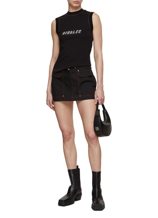 Figure View - Click To Enlarge - DION LEE - Diamon Glass Embellished Muscle Tank