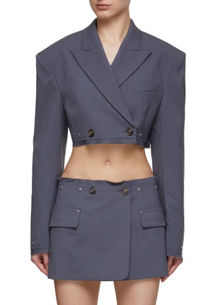Main View - Click To Enlarge - DION LEE - Oversized Cropped Blazer