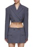 Main View - Click To Enlarge - DION LEE - Oversized Cropped Blazer