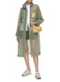 Figure View - Click To Enlarge - PESERICO - High Neck Organza Military Coat