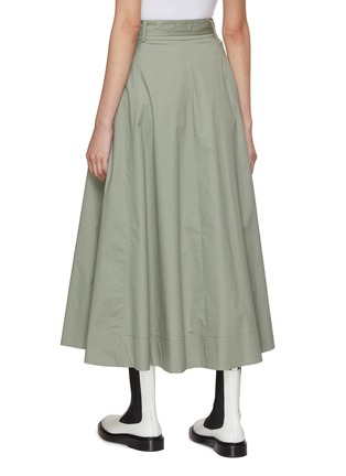 Back View - Click To Enlarge - PESERICO - Tie Waist Asymmetrical Hem Skirt