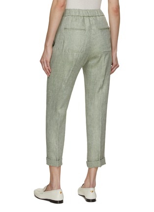 Back View - Click To Enlarge - PESERICO - Cropped Linen Pants
