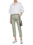 Figure View - Click To Enlarge - PESERICO - Cropped Linen Pants