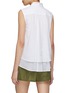 Back View - Click To Enlarge - PESERICO - Sleeveless Asymmetrical Hem Poplin Shirt