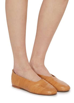 Figure View - Click To Enlarge - EQUIL - Venezia Leather Ballerina Flat
