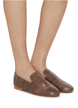 Figure View - Click To Enlarge - EQUIL - Verona Patent Eel Skin Loafers