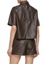 Back View - Click To Enlarge - YVES SALOMON - Cropped Leather Shirt