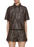Main View - Click To Enlarge - YVES SALOMON - Cropped Leather Shirt