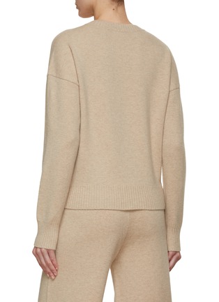 Back View - Click To Enlarge - YVES SALOMON - Crewneck Cotton Wool Sweater