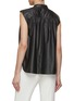 Back View - Click To Enlarge - YVES SALOMON - Paper Leather Half Placket Top
