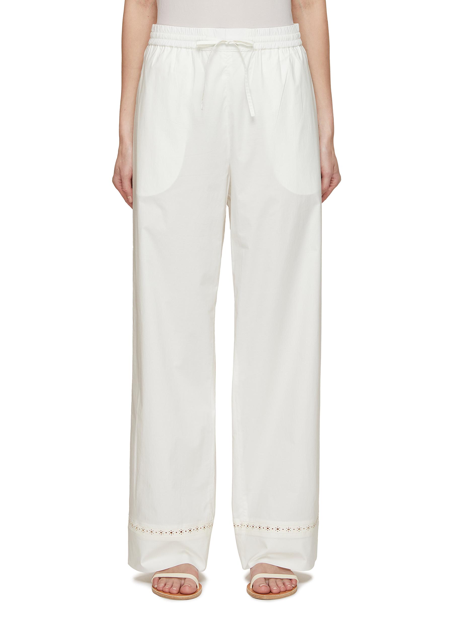 Leather trim clearance pants