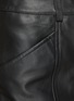  - YVES SALOMON - Fold Hem Leather Shorts