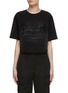 Main View - Click To Enlarge - JUUN.J - Embroidered Graphic Cropped Cotton T-Shirt